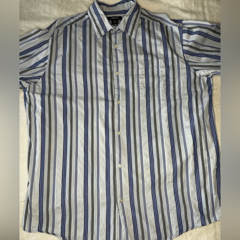🔹Claiborne Striped Long sleeve Button down XLT - Picture 3 of 11